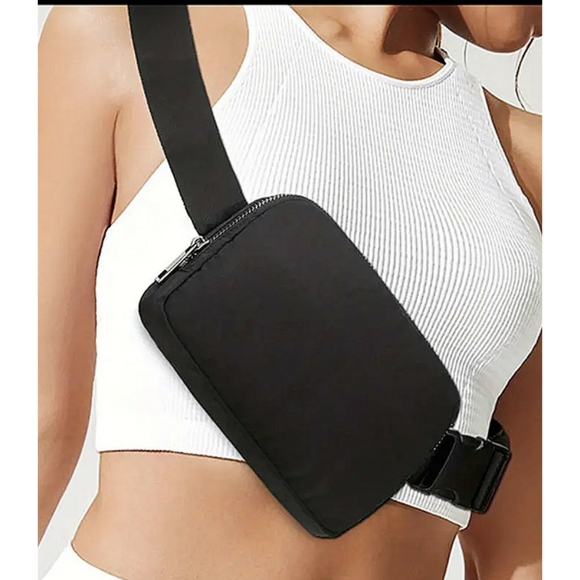 Unbranded Handbags - Canvas Black Hip Cross body bag Fanny Pack Bum Waist Belt Adjustable Zip New